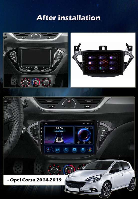 For Vauxhall Corsa 2014-2019 Android CarPlay Wifi Stereo DAB Radio Head Unit GPS