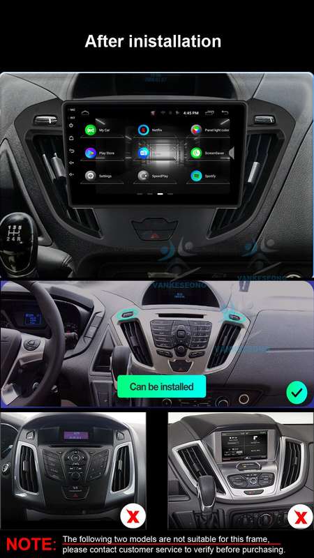 GPS CarPlay Android Auto For Ford Transit Custom Car Radio Stereo SatNav BT DAB+