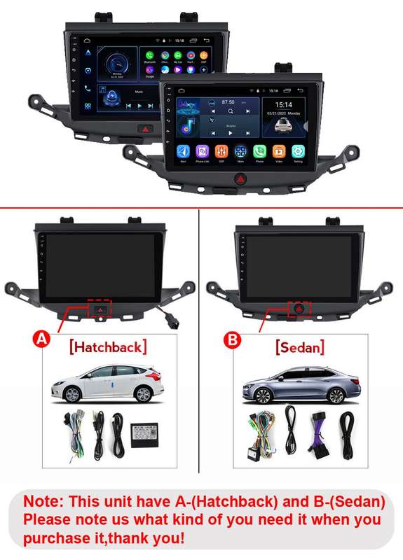 9" Android 12 Radio For 2015-2019 Vauxhall Astra K Head Unit Stereo GPS Sat Nav