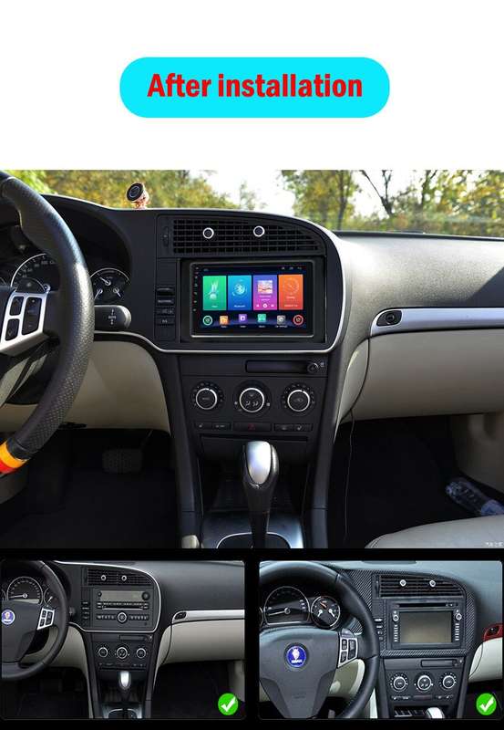 9" 8-Core 64GB Android 13 4G Car Stereo CarPlay Radio GPS For SAAB 9-3 2007-2011