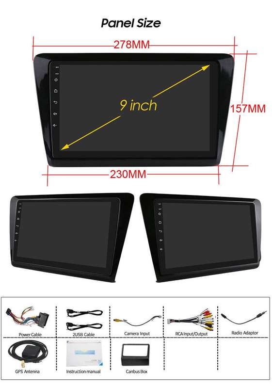 Android Auto Radio CarPlay for Skoda Rapid 2013-2017 BT Stereo Head Unit GPS DAB