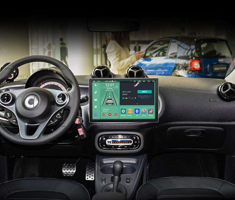 13.3"Android 12 CarPlay Head Unit GPS SatNav DAB+BT For Mercedes Smart 2015-2018