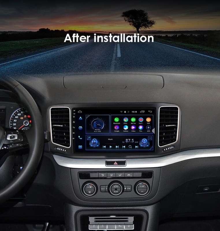 For VW Sharan 2012-2018 CarPlay+Android Auto 8-Core DAB Radio GPS Head Unit 64GB