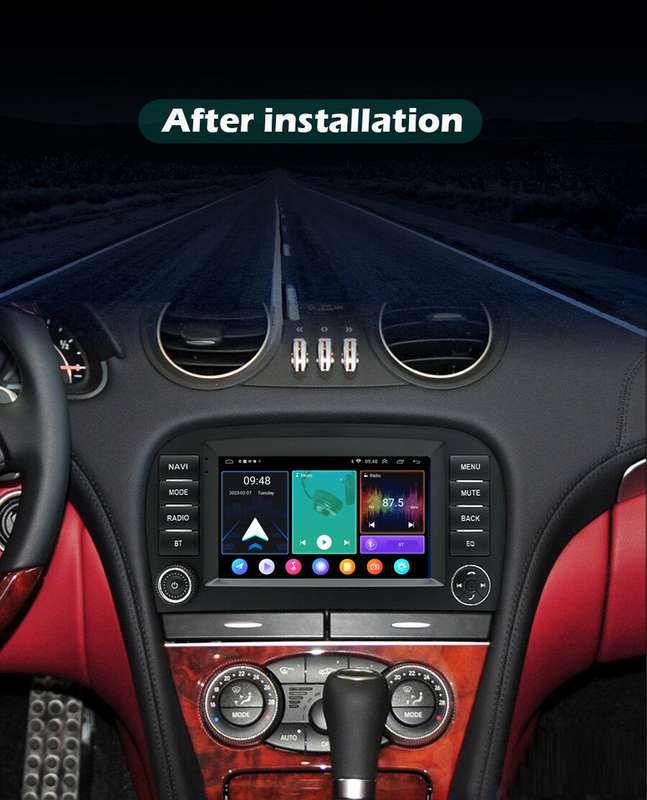 Android13 Touchscreen Autoradio GPS CarPlay For Mercedes SL R230 SL350 2005-2011