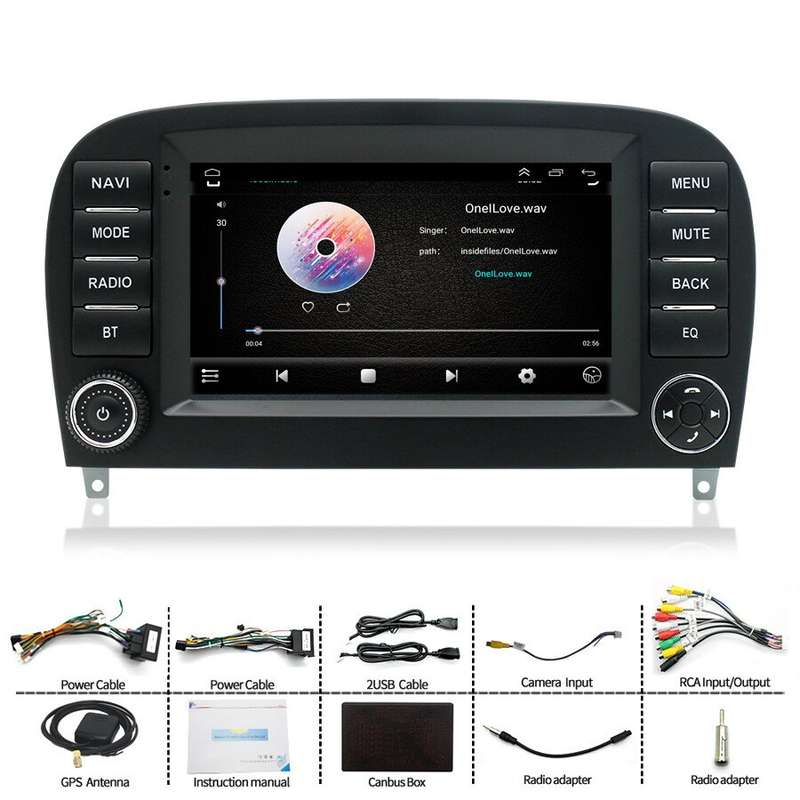 Android13 Touchscreen Autoradio GPS CarPlay For Mercedes SL R230 SL350 2005-2011