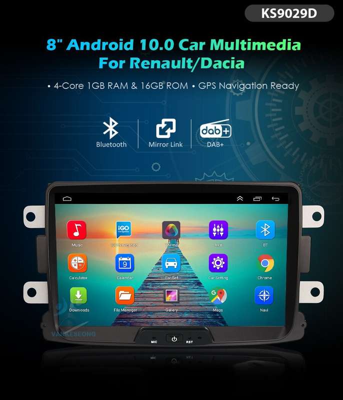 8"Car Radio DAB+For Dacia Logan 2013-2017 Android 11 GPS SatNav CarPlay HeadUnit