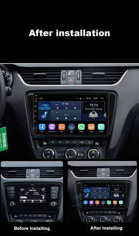 CarPlay Android Auto Navigation GPS Autoradio DAB+ For Skoda Octavia 2013 - 2018