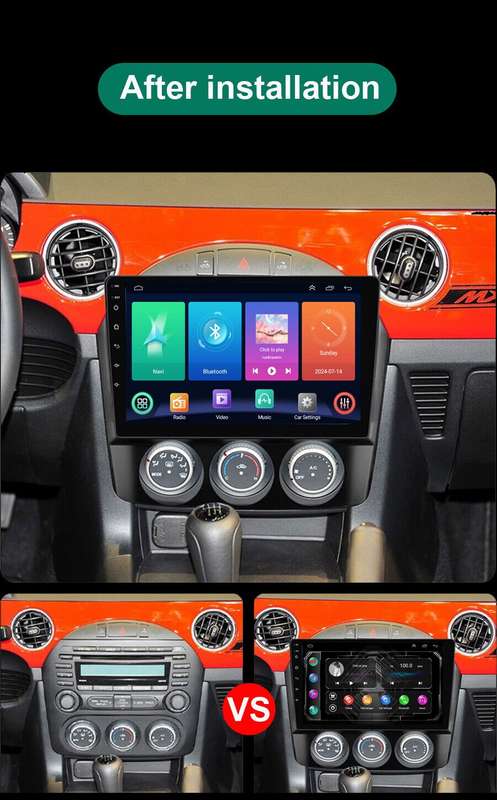 9" Android 13 GPS For Mazda MX-5 2008-2015 CarPlay Autoradio Wifi Sat Nav BT DAB