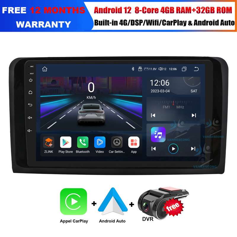 9" Car Stereo for Mercedes GL-Class X164 Android 12 BT5.0 GPS Carplay DAB+Radio