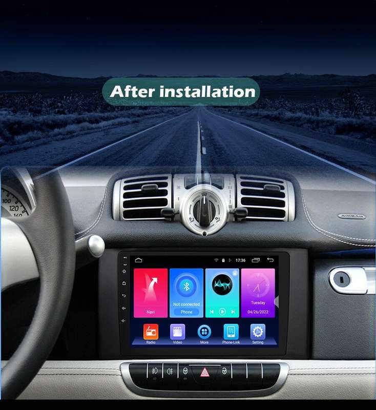Android Auto Car Radio for Mercedes Smart Fortwo 451 2011-2015 CarPlay Head Unit