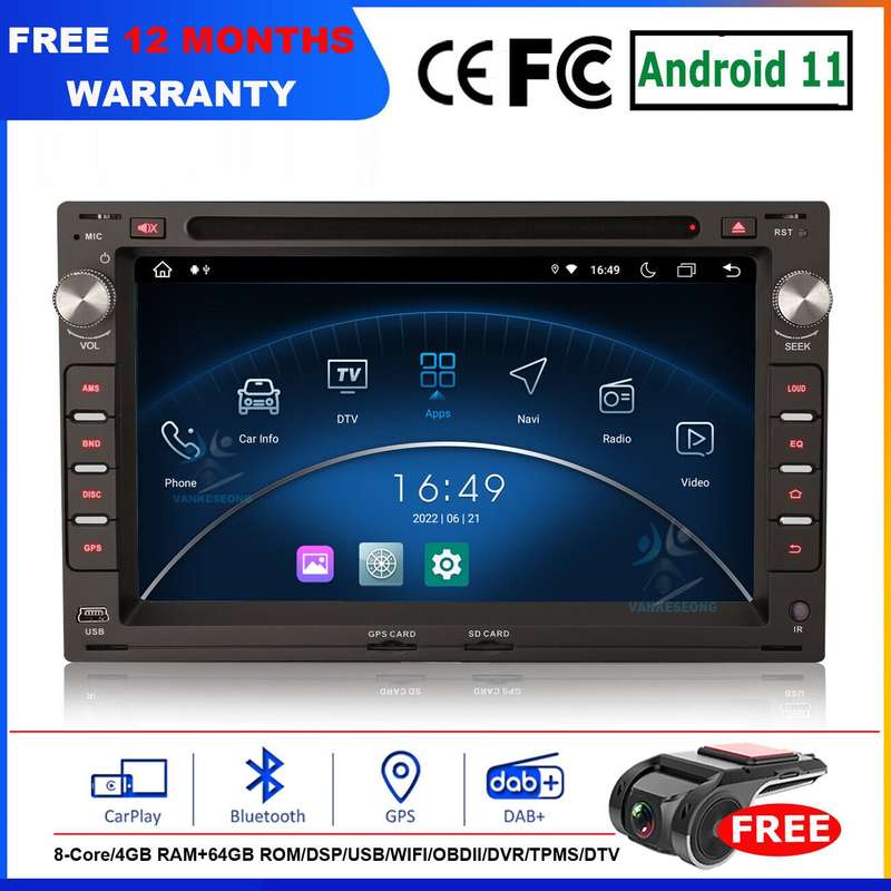 7"Android 11 Car Radio DVD Stereo DAB+GPS SatNav for VW POLO MK3 MK4 GOLF IV MK4