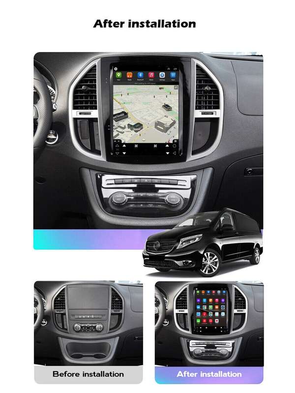 HeadUnit Touch Screen Android 11 GPS Navigation Car Radio For Mercedes Vito W447