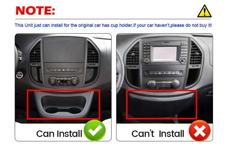 HeadUnit Touch Screen Android 11 GPS Navigation Car Radio For Mercedes Vito W447