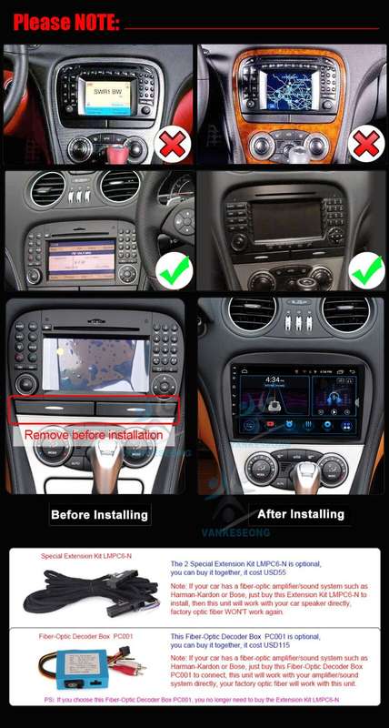 DAB+ Android Autoradio For Mercedes SL R230 2005-2011 BT CarPlay GPS Navigation