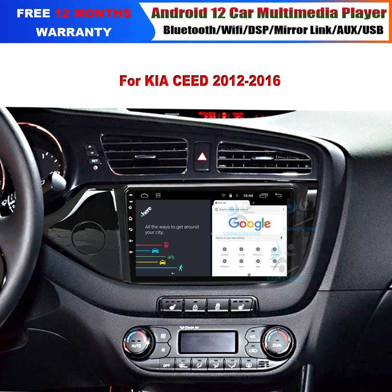 9" Android 12 Autoradio DAB+ GPS Navigation For Kia Ceed 2012-2016 BT DSP WIFI