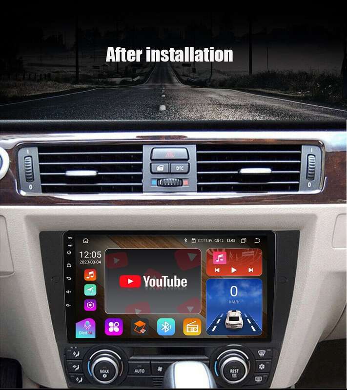For BMW 3 Series E90 E91 E92 E93 Car Radio Head Unit GPS Sat Nav DSP Android 12