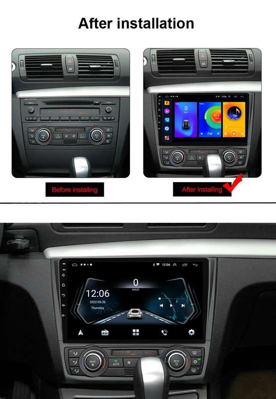 9"Android 11 GPS SatNav For BMW 1 Series E81 E82 E88 Car Stereo CarPlay HeadUnit