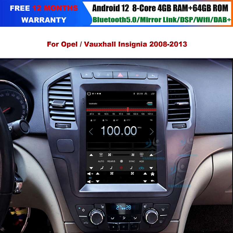 64GB Autoradio DAB For Opel Insignia 2008-2013 CarPlay Android 12 Navigation GPS
