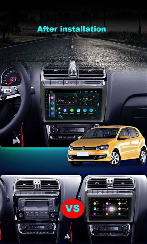 Android Auto For Volkswagen POLO 5 2008-2020 DAB Radio Head Unit CarPlay GPS OBD