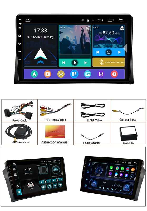9" 4+64GB Android 12 DAB Autoradio For VW Multivan T5 2003-2015 BT GPS Video+OBD