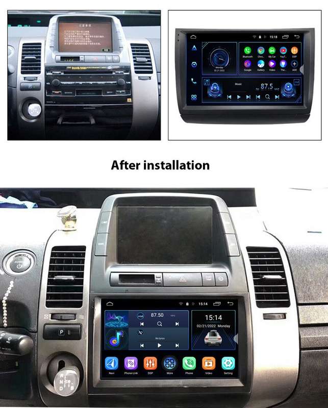 CarPlay Android Autoradio GPS Navigation BT DAB+ Wifi For Toyota Prius 2003-2011