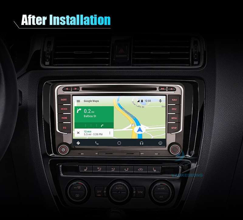 7Android 11 Double DIN Car Radio DVD CD Stereo DAB+GPS SatNav for VW Golf MK5/6