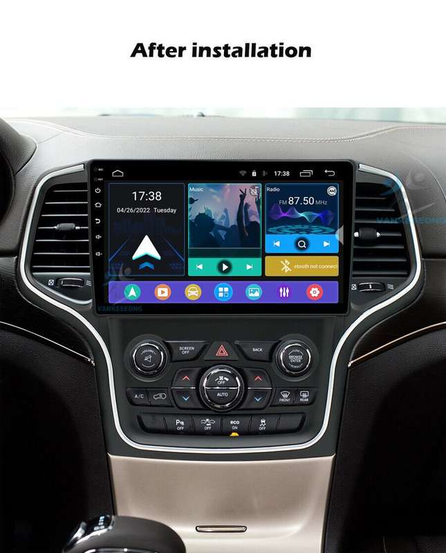 10.1" CarPlay Android GPS Navigation For Jeep Grand Cherokee 2013-2020 Autoradio