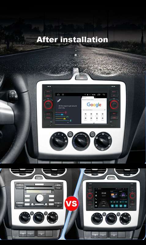 CarPlay For Ford Kuga Galaxy Focus II Android12 Autoradio GPS Navigation DAB+DSP
