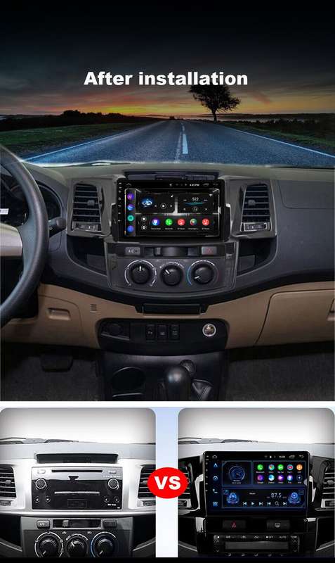 For Toyota Fortuner HILUX 2008-2014 Android Autoradio GPS Navigation BT DAB+Wifi