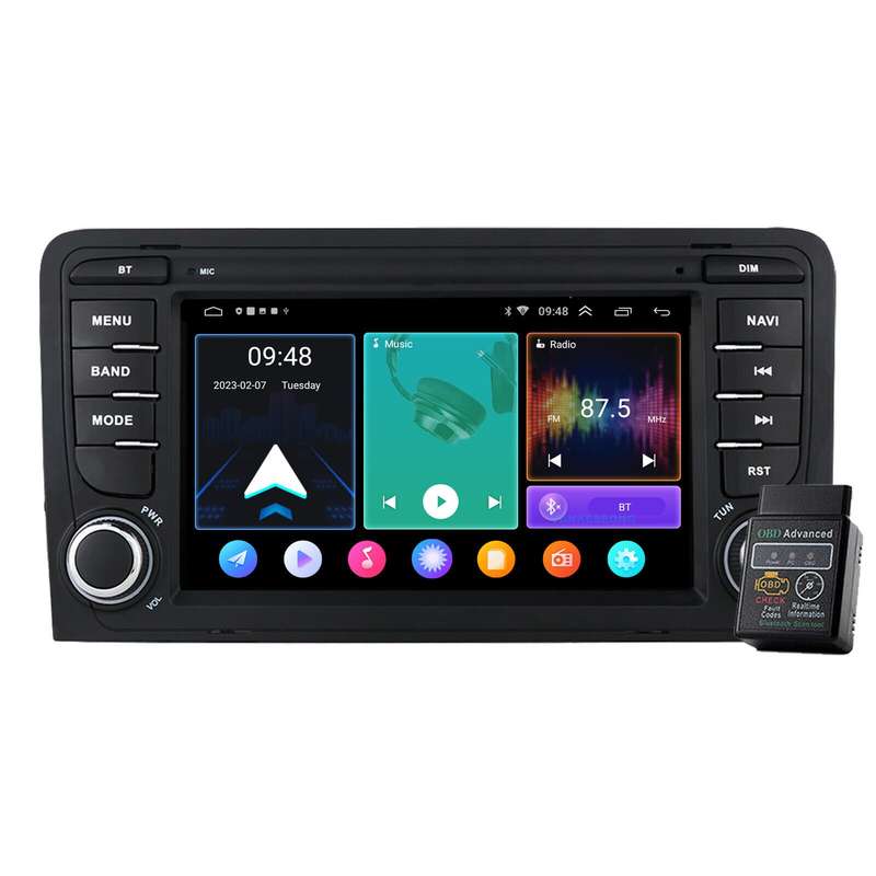For AUDI A3 S3 RS3 Android 12 Car Stereo DAB FM Radio GPS Bluetooth CarPlay Navi