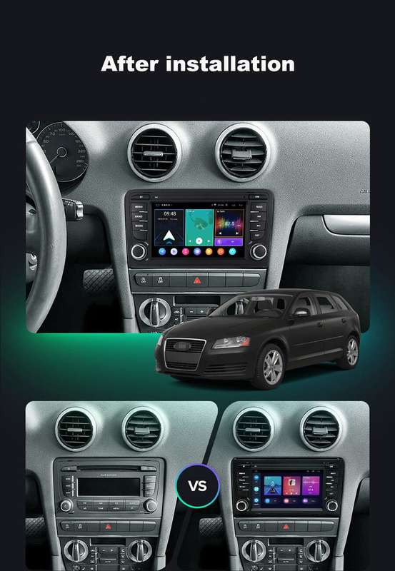 For AUDI A3 S3 RS3 Android 12 Car Stereo DAB FM Radio GPS Bluetooth CarPlay Navi