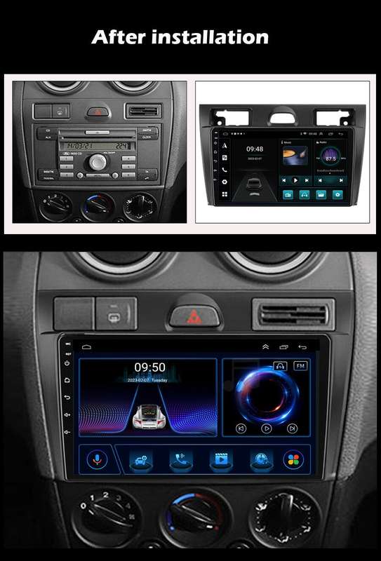 9"Android 11 Car Stereo For Ford Fiesta MK5 2002-2008 GPS Sat Nav DAB+Radio WiFi