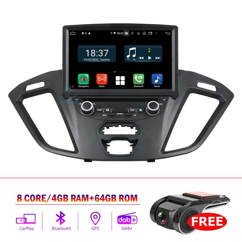 8" Touch Screen 64GB Multimedia Android GPS BT Car Radio For Ford Transit Custom