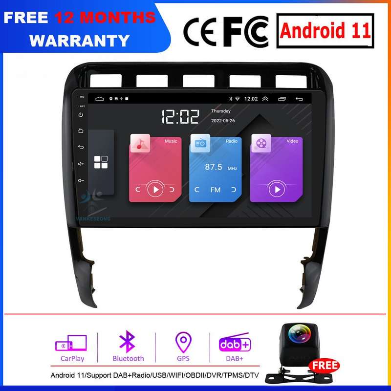 9" Android 11 Touch Screen Car Stereo For Porsche Cayenne 2002-2010 BT GPS Radio