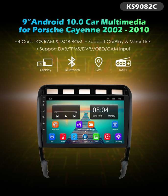 9" Android 11 Touch Screen Car Stereo For Porsche Cayenne 2002-2010 BT GPS Radio