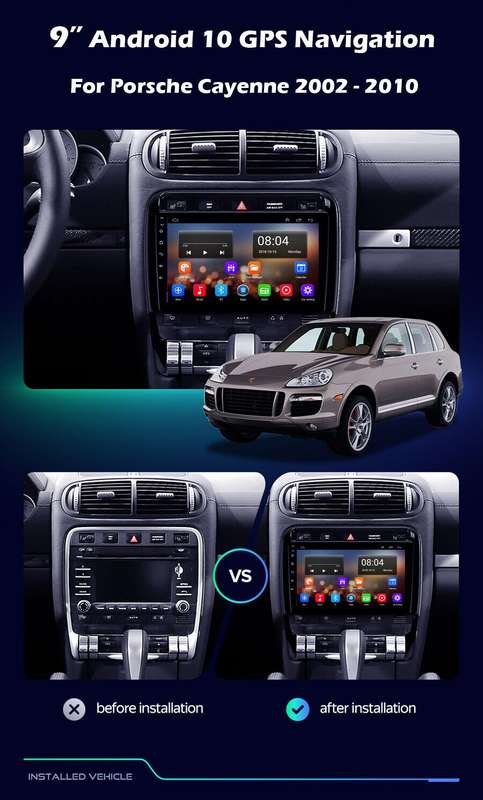 9" Android 11 Touch Screen Car Stereo For Porsche Cayenne 2002-2010 BT GPS Radio