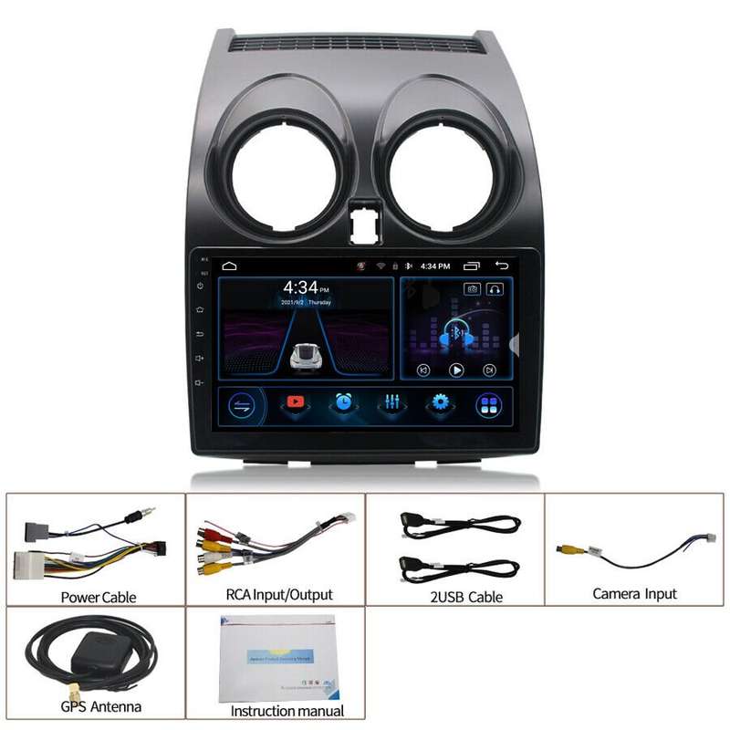 For Nissan Qashqai 2006-2013 CarPlay Android 13 GPS Navigation BT Autoradio DAB+