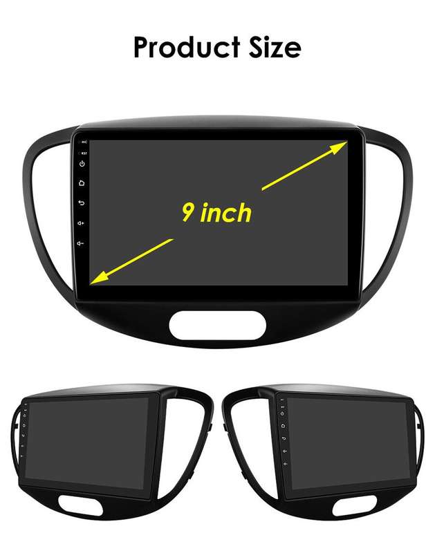 9" Touch Screen Autoradio For Hyundai i10 2007-2013 DAB Android12 GPS Navigation