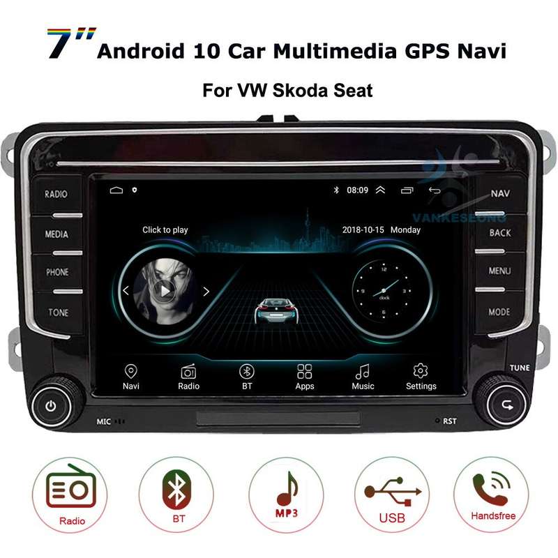 7"Double Din Android 12 Car Stereo Radio GPS SatNav DAB+for VW Golf MK5 MK6 Polo