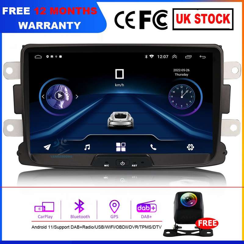 8"Car Radio DAB+For Lada Xray 2 2014-2017 Android 11 GPS SatNav CarPlay HeadUnit