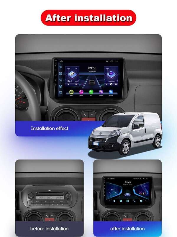 8-Core 64GB Android 12 Car Radio For Citroen Nemo 2008-2017 Auto CarPlay Stereo