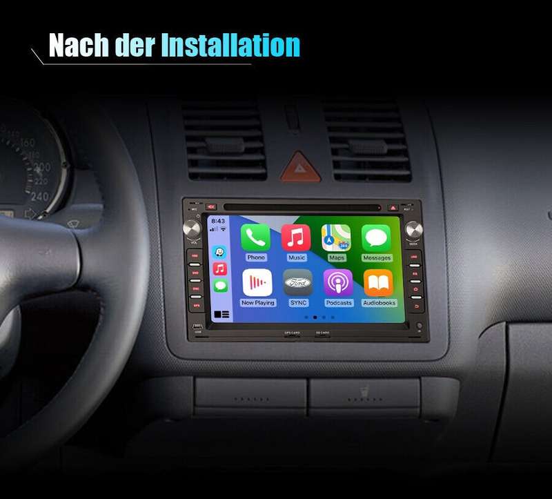 DAB+CarPlay Android Autoradio DVD GPS Sat Nav For VW TRANSPORTER T4 T5 1998-2009