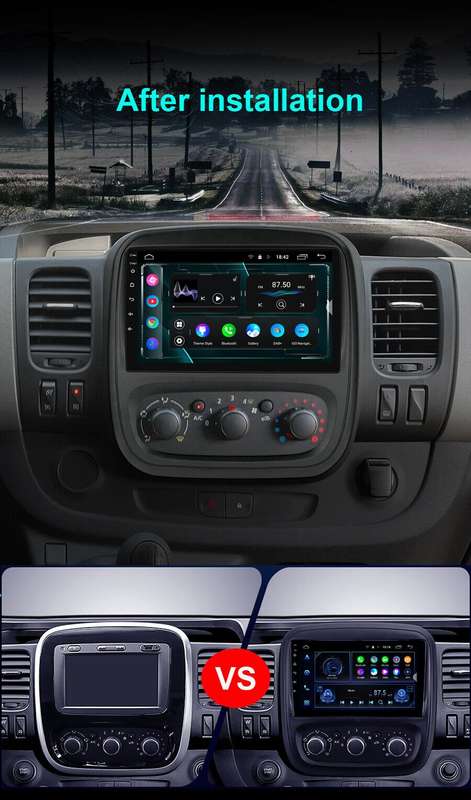 Android Autoradio CarPlay GPS Sat Nav BT DAB For Renault Trafic 3 X82 2014-2019