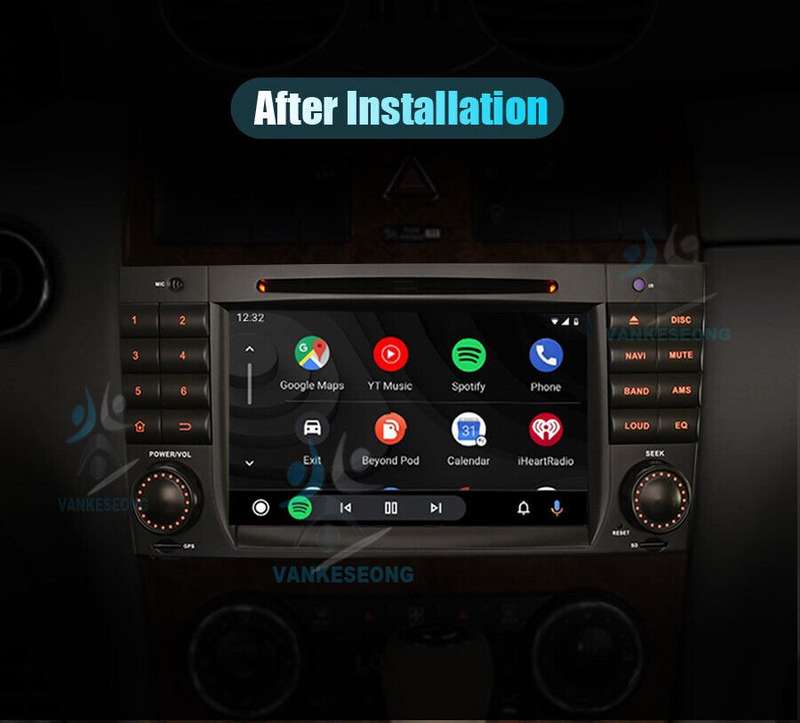 Car Radio for Mercedes CLC/C-Class W203 Touchscreen DVD Head Unit Android 12 GPS