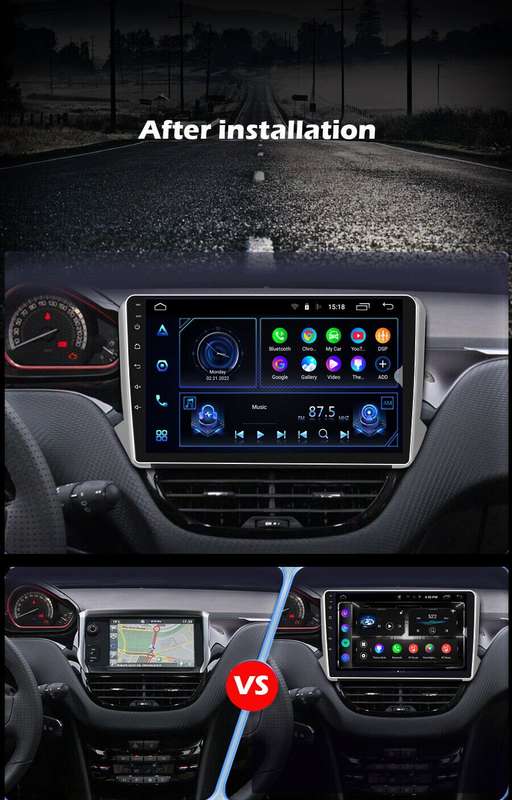 10.1" Android Autoradio GPS Navigation CarPlay DAB BT For Peugeot 2008 2013-2020