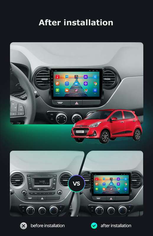 9" For Hyundai i10 2013-2016 Android12 Wifi GPS Bluetooth DAB+ Autoradio Sat Nav