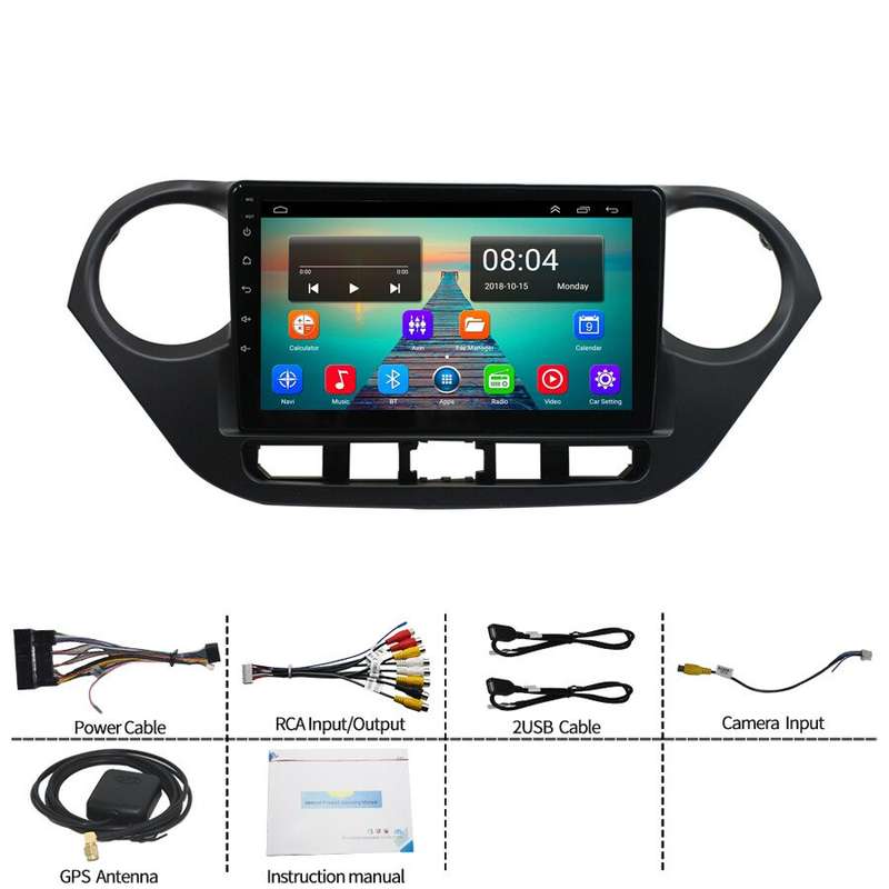 9" For Hyundai i10 2013-2016 Android12 Wifi GPS Bluetooth DAB+ Autoradio Sat Nav