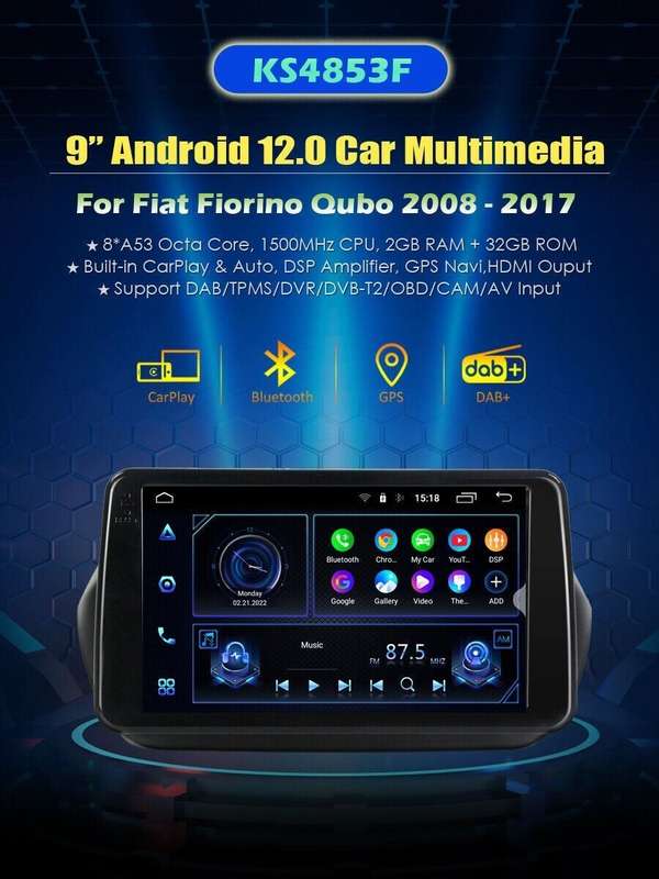 Android Autoradio Wifi GPS Navigation Touchscreen DAB For Citroen Nemo 2008-2017