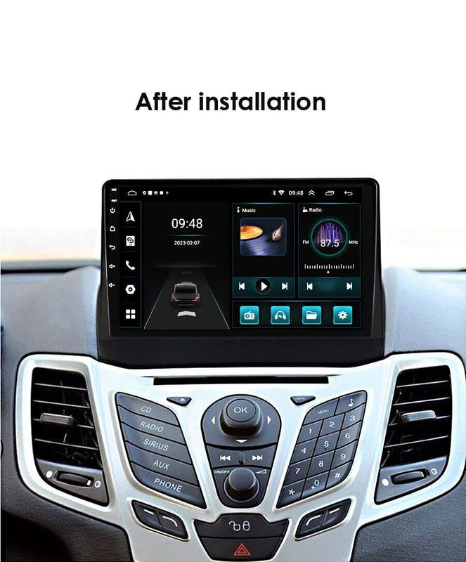 9" Touchscreen DAB+ Autoradio For Ford Fiesta 2009-2017 Navigation GPS DSP Wifi