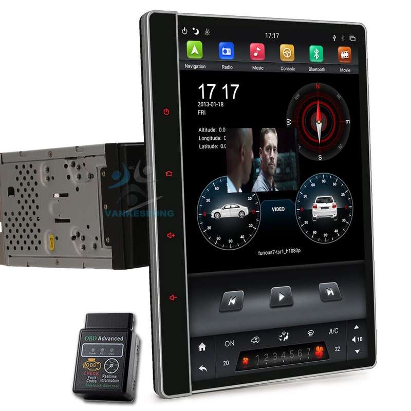 2DIN Android Auto GPS Navigation 64GB 12.2" CarPlay wifi DAB Autoradio